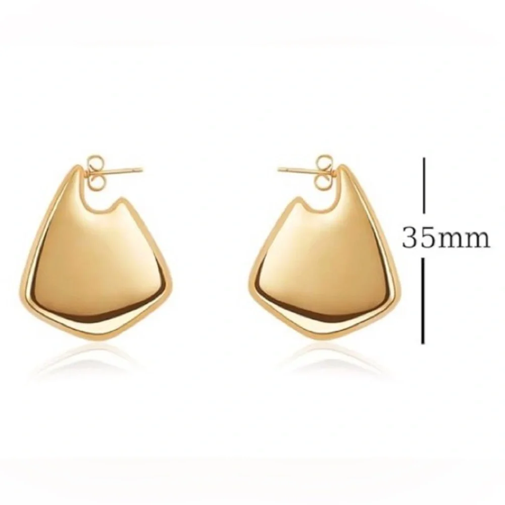 Fin Gold Hoop Earrings